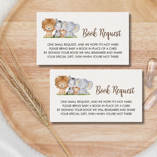 Tarjeta De Recepción A Little Wild One Safari Animals Baby Shower (Subido por el creador)