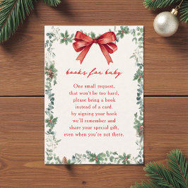 Tarjeta De Recepción A Merry Little Baby Shower Christmas Book Request 