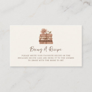 Tarjeta De Recepción A New Chapter Bridal Shower Recipe