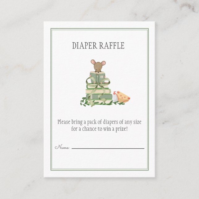 Tarjeta De Recepción A New Chapter Diaper Raffle  (Anverso)