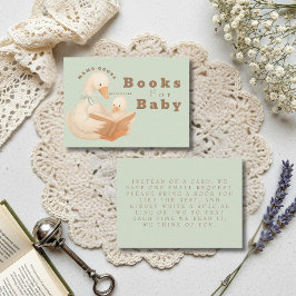 Tarjeta De Recepción A Silly Goose Books for Baby Green Baby Shower 