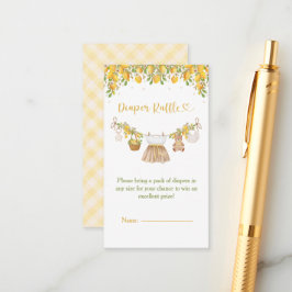 Tarjeta De Recepción A Sweet Little One Lemon Citrus Baby Shower