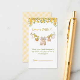 Tarjeta De Recepción A Sweet Little One Lemon Citrus Baby Shower