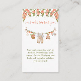 Tarjeta De Recepción A Sweet Little Peach Clothesline Boy Baby Shower