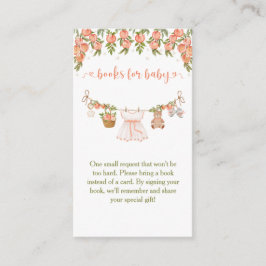 Tarjeta De Recepción A Sweet Little Peach Clothesline Girl Baby Shower