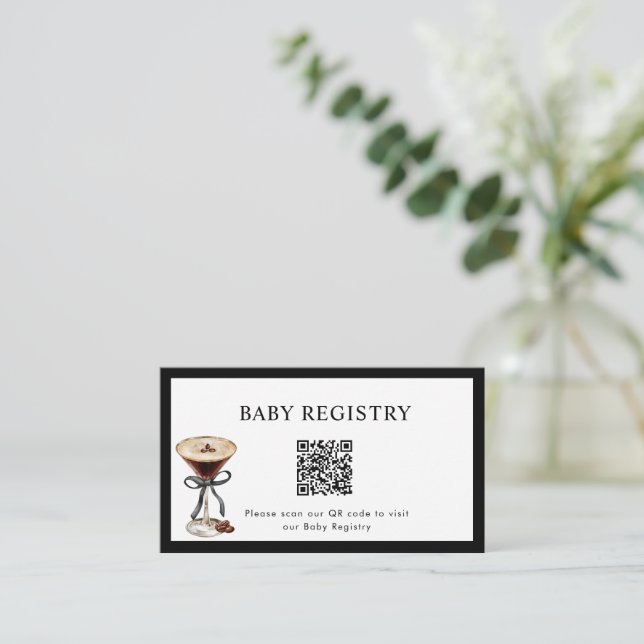 Tarjeta De Recepción A Tini One is on the Way Baby Shower QR code  (Anverso de pie)