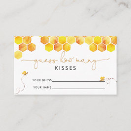 Tarjeta De Recepción Abe adivina cuántos besos juego de novias