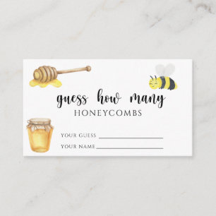 Tarjeta De Recepción Abeja - adivina cuántos PANALES