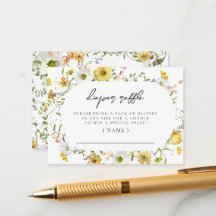 Abeja Amarillo acuarela Floral Diaper Raffle