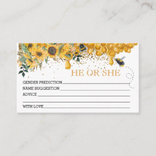 Tarjeta De Recepción Abeja de miel género revelan predicciones