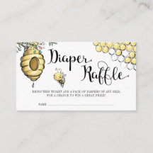 Abeja Floral Miel dulce Abeja Chica Diaper Raffle