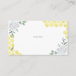 Tarjeta De Recepción Abeja floral - Texto personalizado
