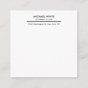 Tarjeta De Recepción Abogado Minimalista profesional