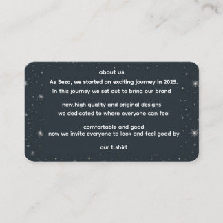 TARJETA DE RECEPCIÓN ABOUT US