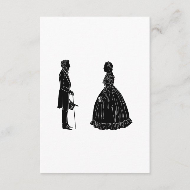 Tarjeta De Recepción abraham lincoln mary todd lincoln silhouette (Anverso)