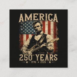 Tarjeta De Recepción Abraham Lincoln tocando la guitarra el 4 de julio