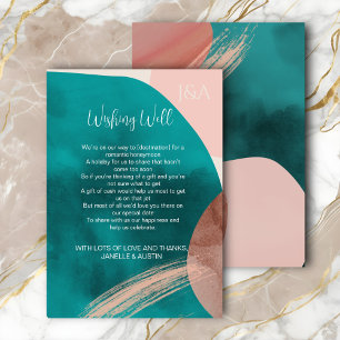 Tarjeta De Recepción ABSTRACTO WATERCOLOR WWARE Well Enclosure Card