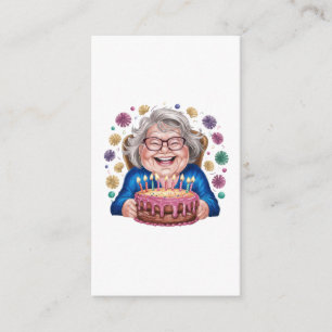 Tarjeta De Recepción Abuela gafas felices Gráfico Cumpleaños