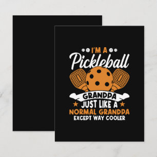Tarjeta De Recepción Abuelo Jugador Genial de Pickleball