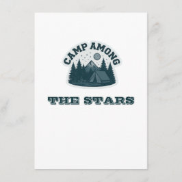 Tarjeta De Recepción Acampar Entre Las Estrellas Vintage Camping al Air