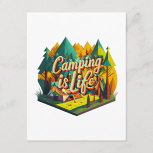 Tarjeta De Recepción Acampar es Vida