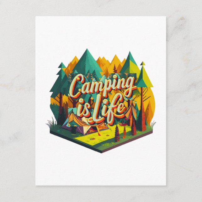 Tarjeta De Recepción Acampar es Vida (Anverso)