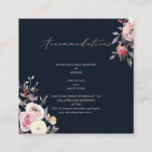 Tarjeta De Recepción Acogedoras Rosas de Pastel de Acuarela de PixDezin
