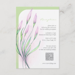 Tarjeta De Recepción Acogida de Boda de Lilies Púrpura Suave