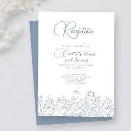 Tarjeta De Recepción Acogida de Boda Dusty Floral Floral Floral Elegant