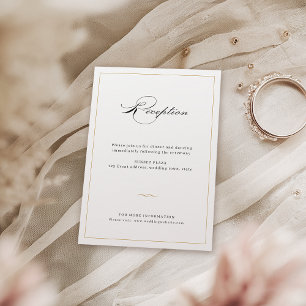 Tarjeta De Recepción Acogida de bodas de jardín con guión de elegancia 