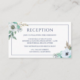 Tarjeta De Recepción Acogida de casquería elegante para bodas