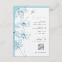 Tarjeta De Recepción Acogida para la boda de orquídeas azules