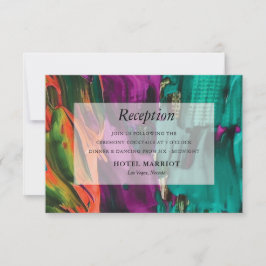 Tarjeta de recepción acrílica de pintura abstracta