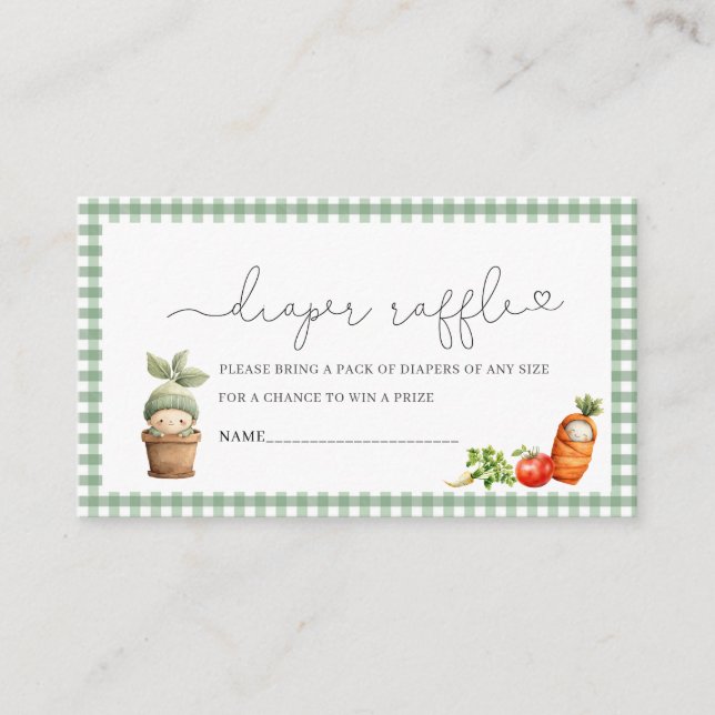 Tarjeta De Recepción Acuarela Alforja de pañales para la ducha de bebé  (Anverso)