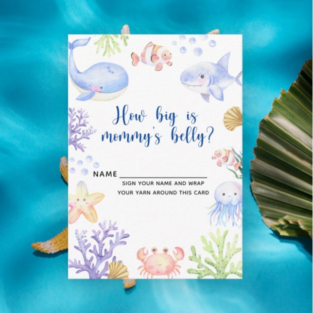 Tarjeta De Recepción Acuarela animal oceánico - qué tan grande es la ba (Subido por el creador)