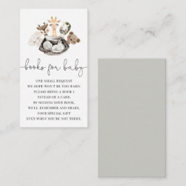 Tarjeta De Recepción Acuarela Animales Faux libros de oro modernos para