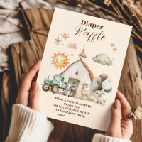 Acuarela Cute Farm Animales Raffle Diapper