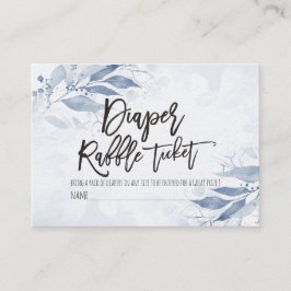 Tarjeta De Recepción Acuarela deja el boleto de Baby Shower Diaper Raff