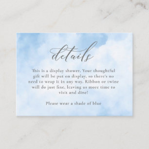 Tarjeta De Recepción Acuarela En Los Detalles De La Ducha Nube 9