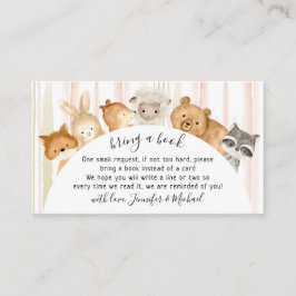 Tarjeta De Recepción Acuarela Famosa de los animales de los bosques tra