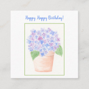 Tarjeta De Recepción Acuarela floja pintada a mano Hydrangea Floral