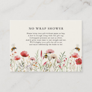 Tarjeta De Recepción Acuarela Flor silvestre Abeja sin envolver ducha d