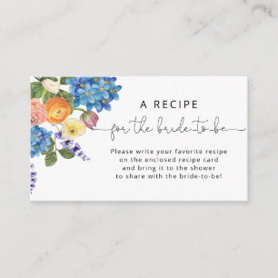 Tarjeta De Recepción Acuarela Flor silvestre solicitud de receta para d