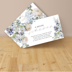 Tarjeta De Recepción Acuarela Floral Bridal Ducha Receta