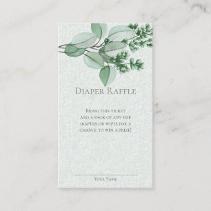 Tarjeta De Recepción Acuarela Fresas Blossoms Botánicos Diaper Raffle