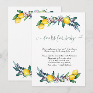 Tarjeta De Recepción Acuarela Limones Aceitunas
