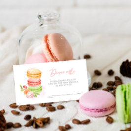 Tarjeta De Recepción Acuarela Macaroons Baby Shower Diaper Raffle