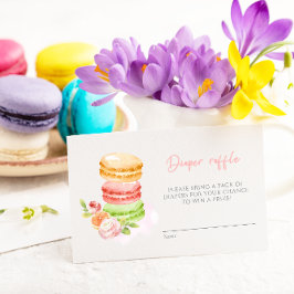 Tarjeta De Recepción Acuarela Macaroons Baby Shower Diaper Raffle Enc