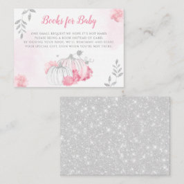 Tarjeta De Recepción Acuarela Pequeña Calabaza Rosa Libros de Oro para 