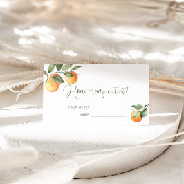 Tarjeta De Recepción Acuarela pequeña cutie adivina cuántos cutis encaj